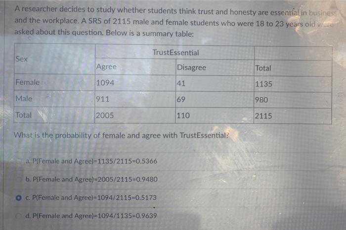 solved-a-researcher-decides-to-study-whether-students-think-chegg