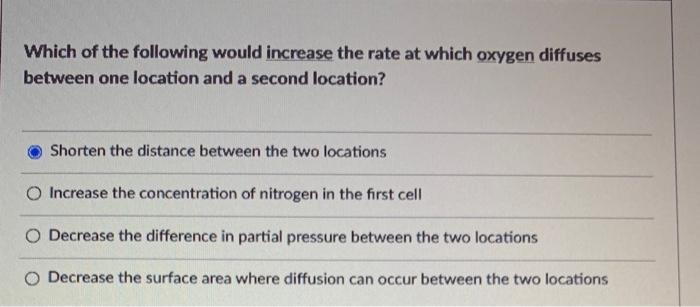 Solved Which of the following would increase the rate at | Chegg.com