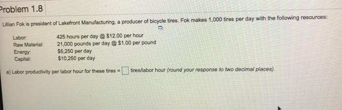 Solved Problem 1.8 Lillian Fok Is President Of Lakefront