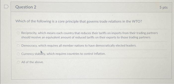 Question 2 Which of the following is a core principle | Chegg.com