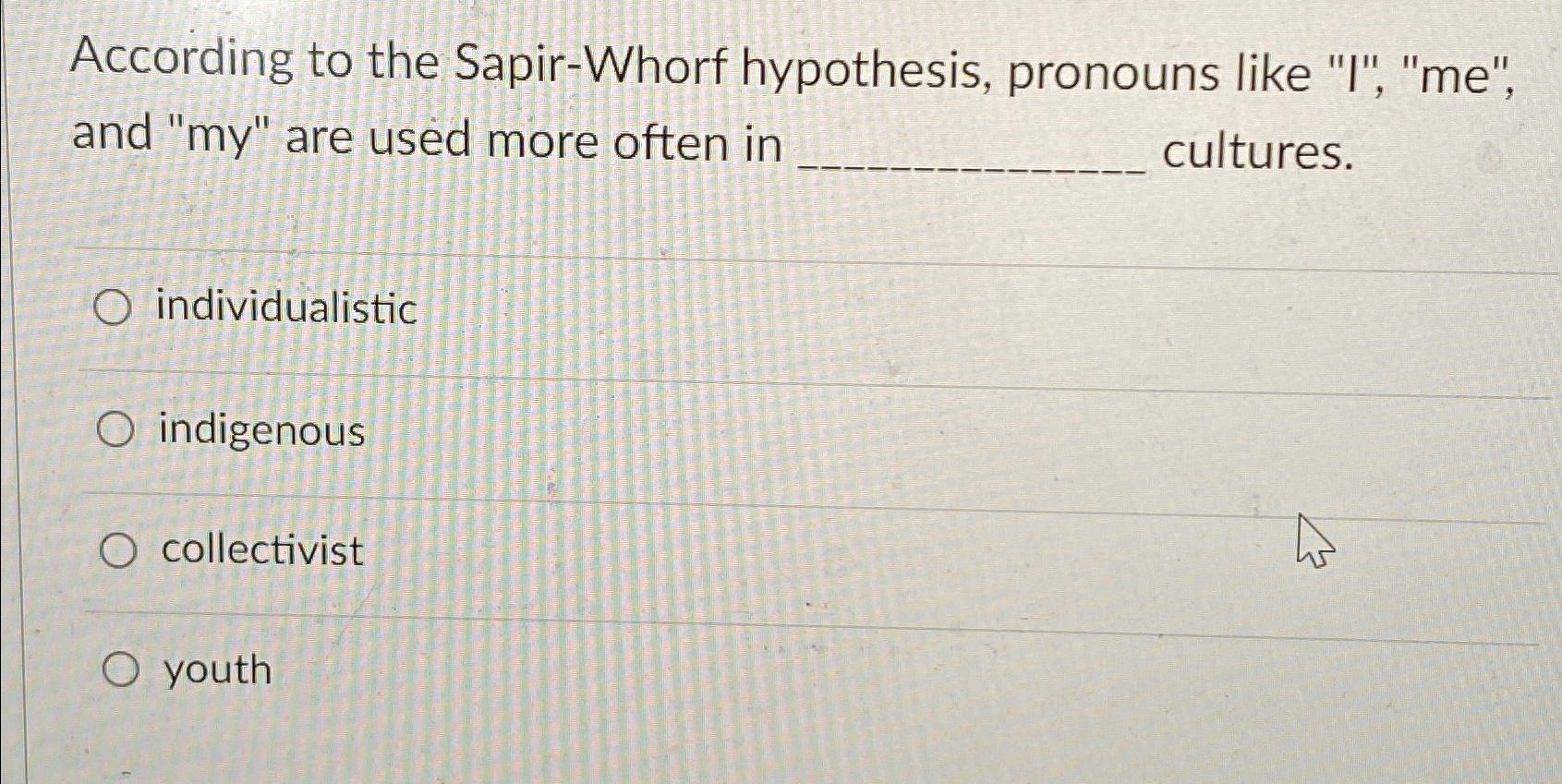 according to the sapir whorf hypothesis