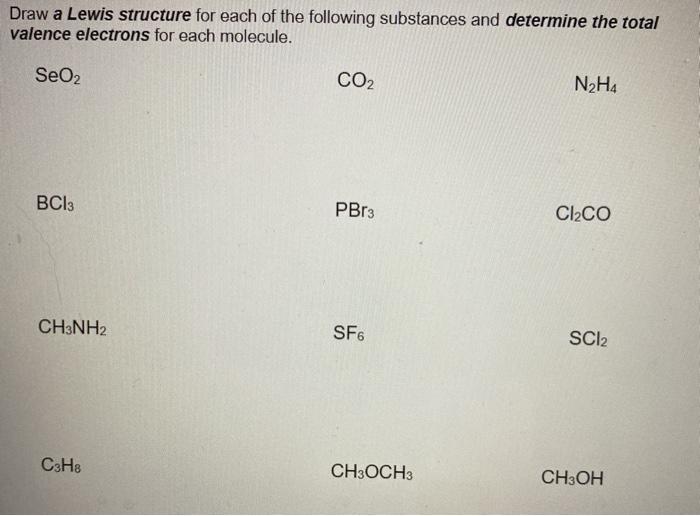 Draw A Lewis Structure For Each Of The Following Chegg Com