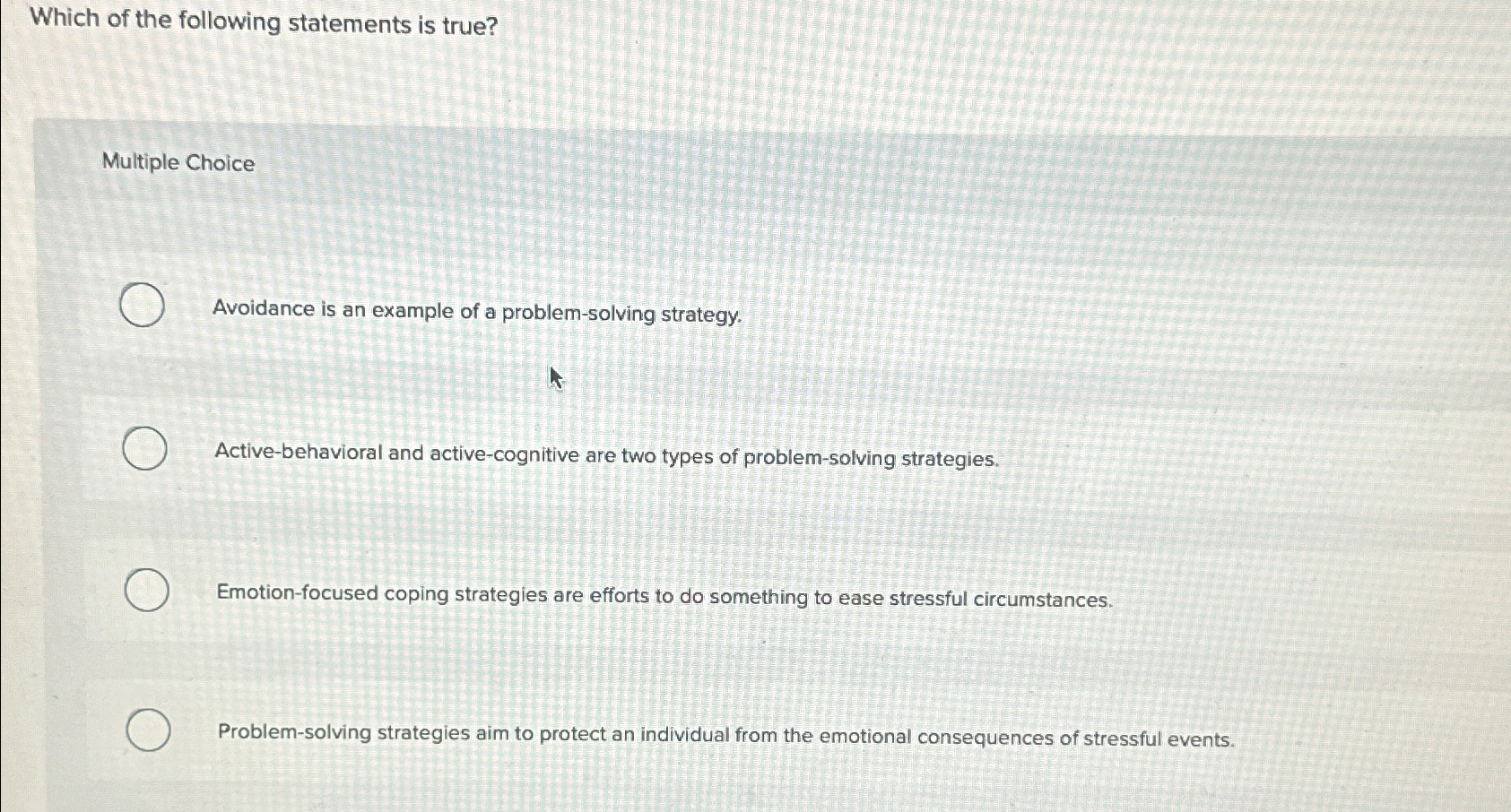 Solved Which of the following statements is true?Multiple | Chegg.com