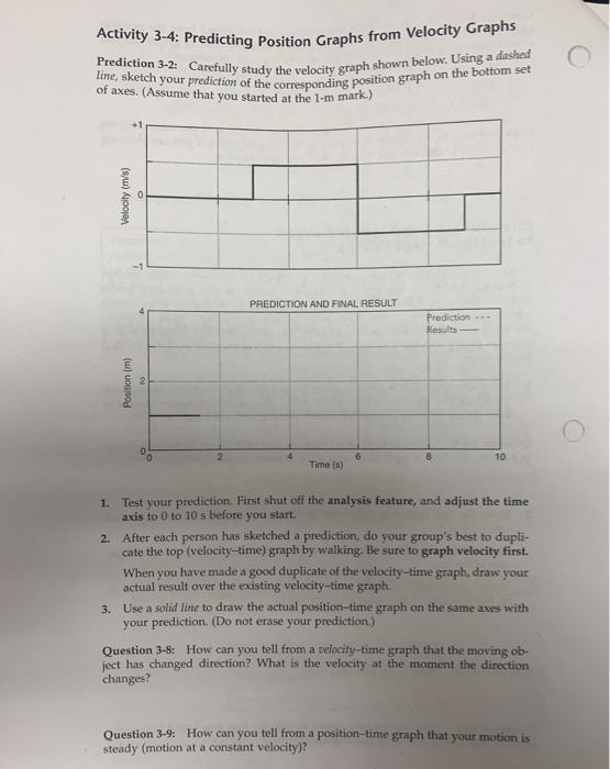 Solved Activity 3-4: Predicting Position Graph dicting | Chegg.com