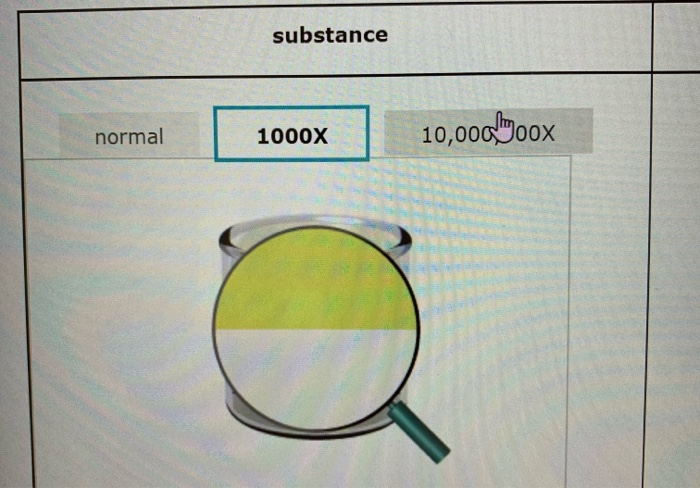 Substance Normal Problem Solved substance normal 1000x 10,000,000x substance normal | Chegg.com