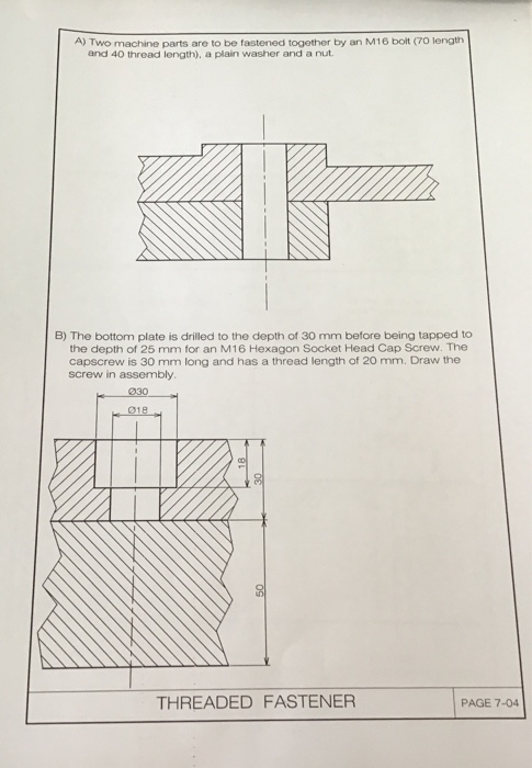 Solved A) Two machine parts are to be fastened together by | Chegg.com