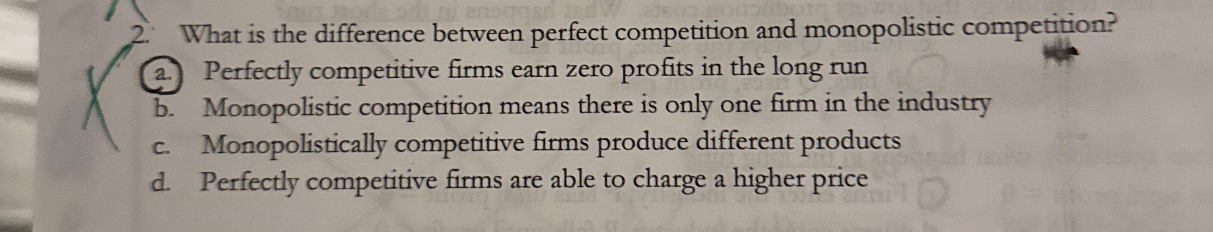 Solved What is the difference between perfect competition | Chegg.com