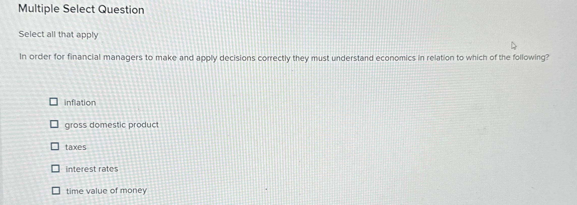 Solved Multiple Select QuestionSelect all that applyIn order | Chegg.com