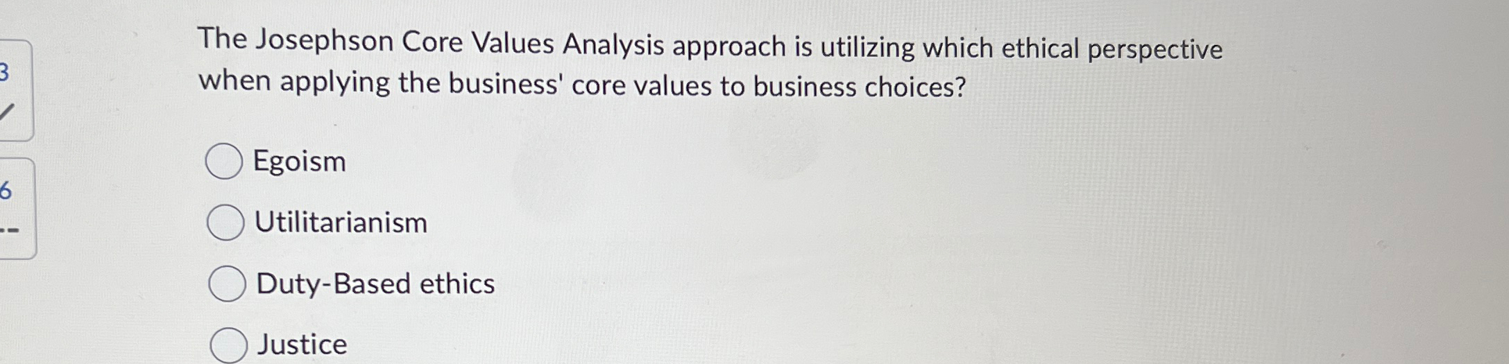 Solved The Josephson Core Values Analysis approach is | Chegg.com