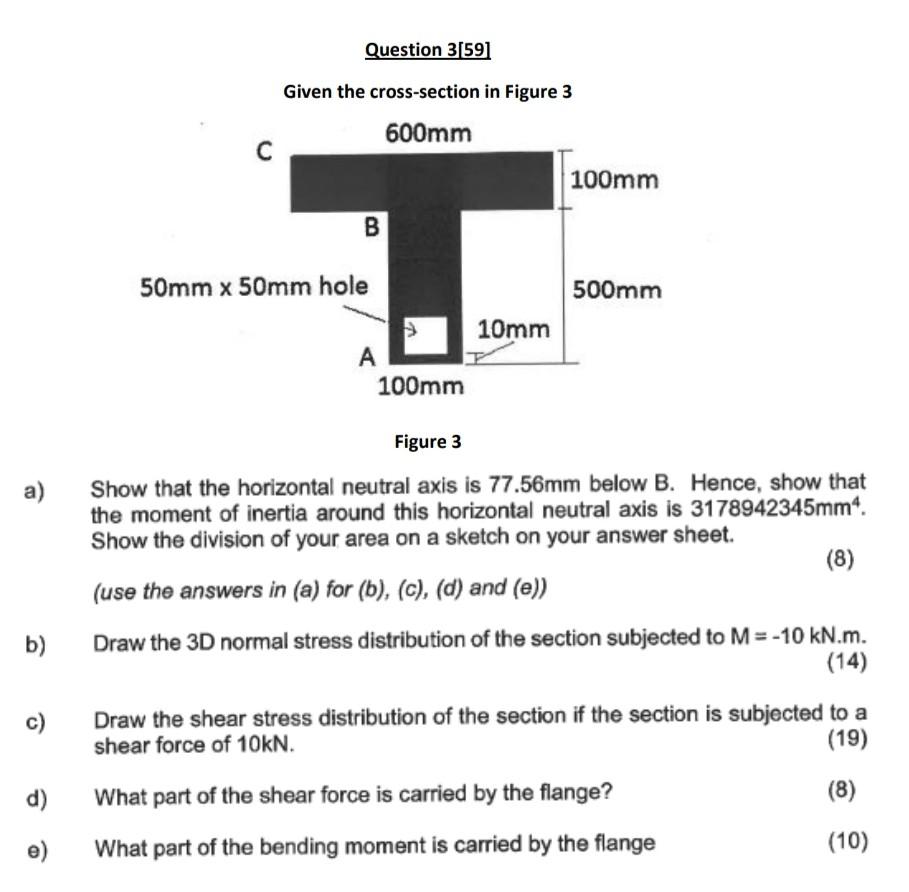 Solved Question 3[59] Given the cross-section in Figure 3 | Chegg.com