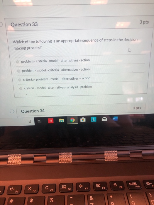 Solved Question 33 3 pts Which of the following is an | Chegg.com