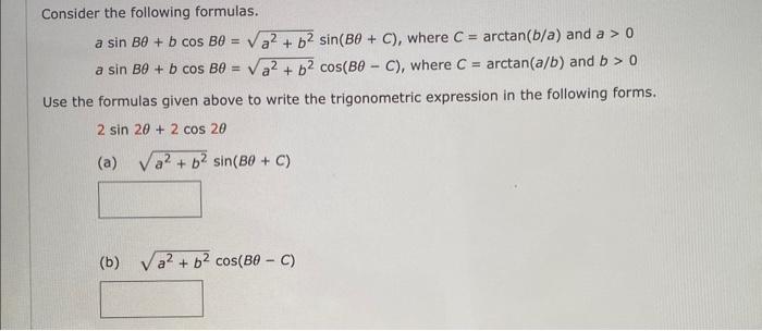 Solved Consider The Following Formulas. | Chegg.com