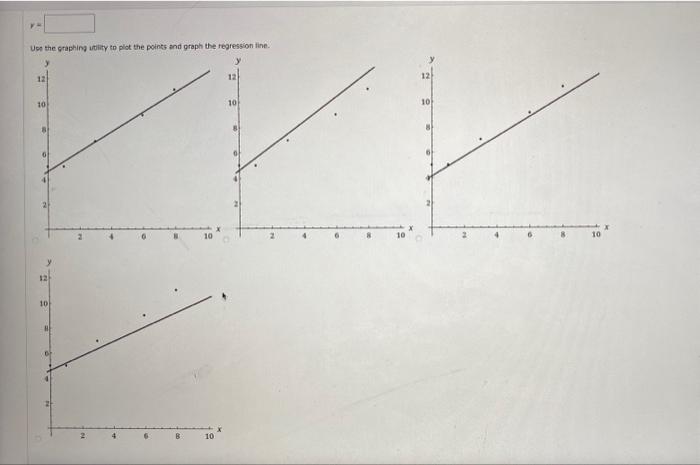Solved Find the least squares regression line for the | Chegg.com