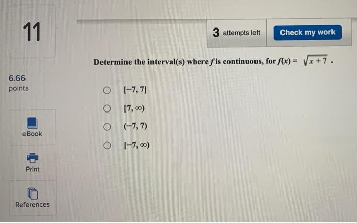 Solved 11 3 attempts left Check my work Determine the | Chegg.com