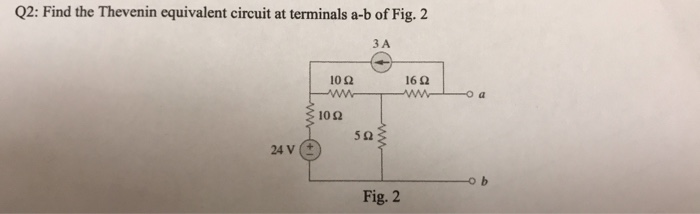 Solved Q2: Find the Thevenin equivalent circuit at terminals | Chegg.com