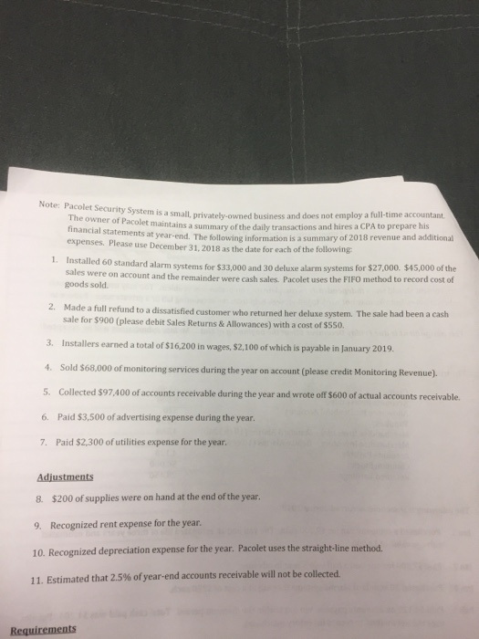 Each student should work independently to complete | Chegg.com