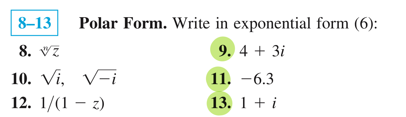 Solved Polar Form. Write in exponential form | Chegg.com