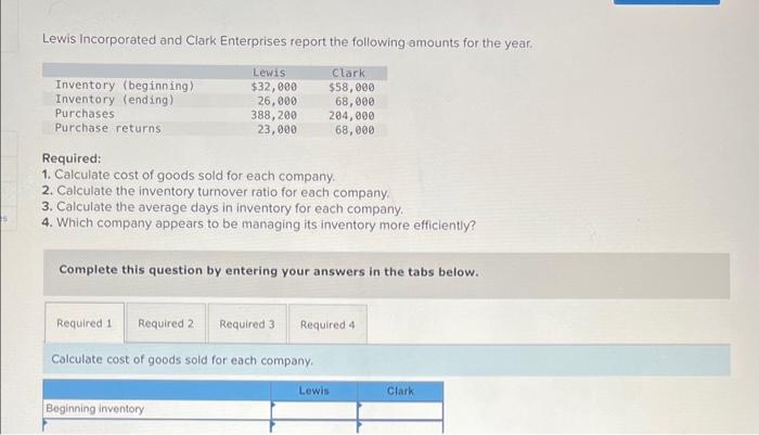 Solved Lewis incorporated and Clark Enterprises report the | Chegg.com