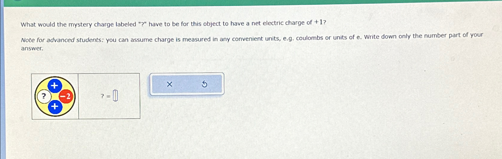 Solved What would the mystery charge labeled "?" ﻿have to be | Chegg.com