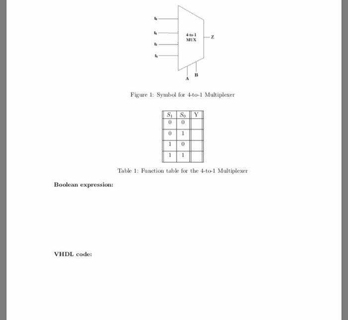 Solved 2 2 1 Multiplexer A Multiplexer Is A Combinational Chegg Com