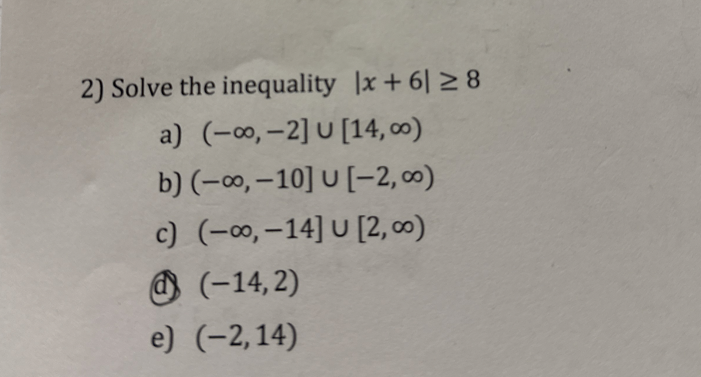 Solved Solve the inequality | Chegg.com