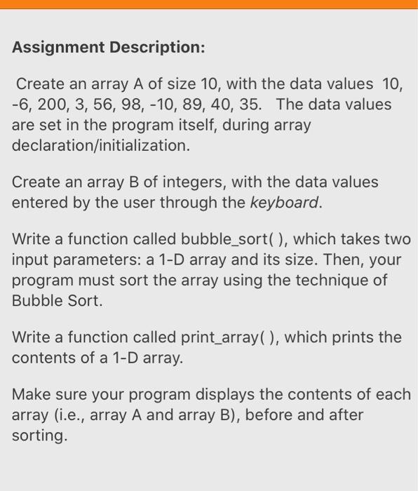 assignment for array