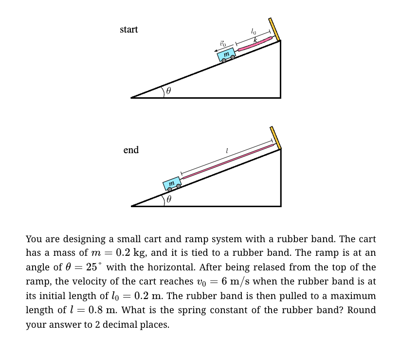 Ramp Simple Machine Problem Solved You are designing a small cart and ramp system with a | Chegg.com
