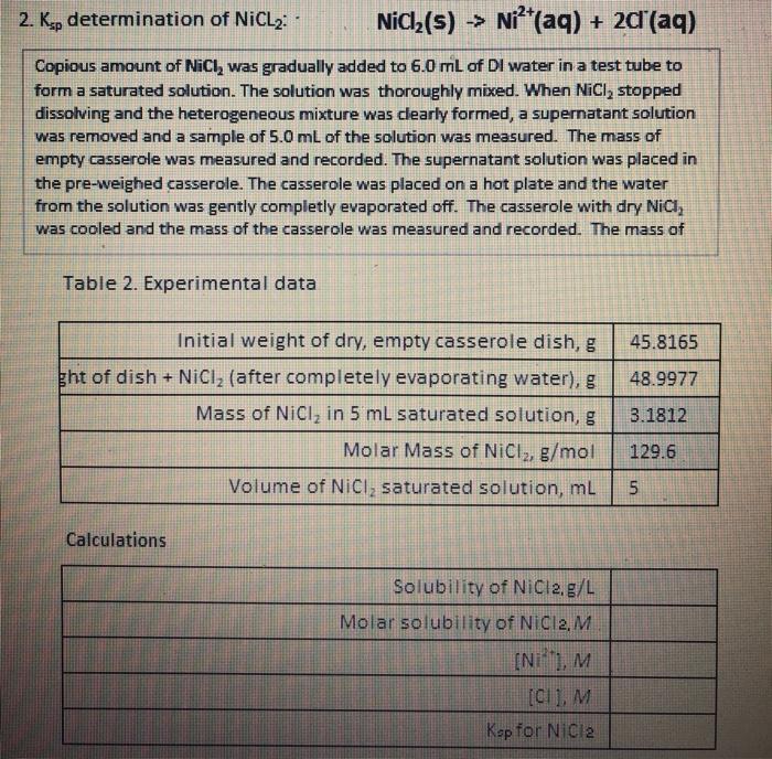 Solved 1. Salt solubility: Use the solubility rules table to | Chegg.com