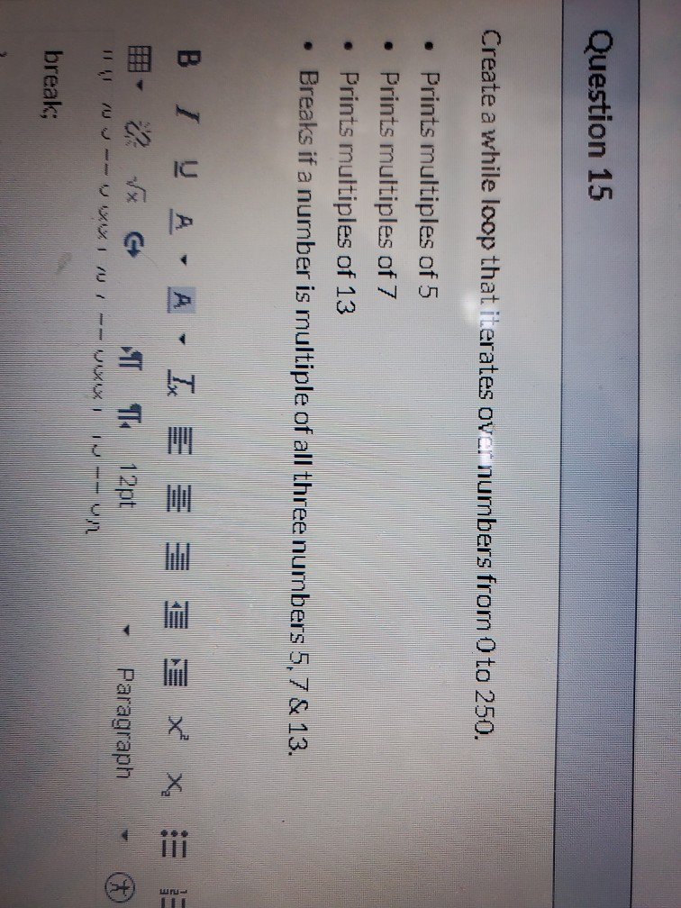 Solved False Question 13 Using a for loop, iterate over the | Chegg.com