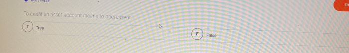 Solved FUN To credit an asset account means to decrease it | Chegg.com