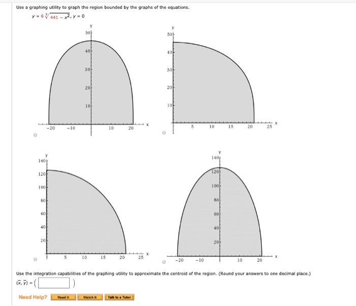 Solved Use a graphing utility to graph the region bounded by | Chegg.com