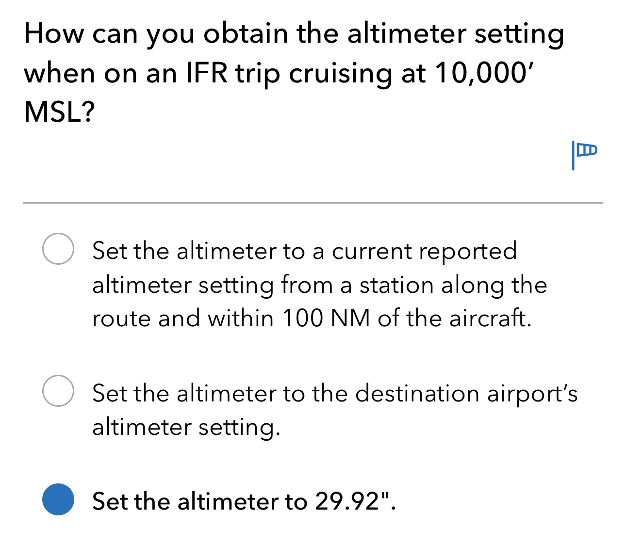 Solved How can you obtain the altimeter setting when on an | Chegg.com
