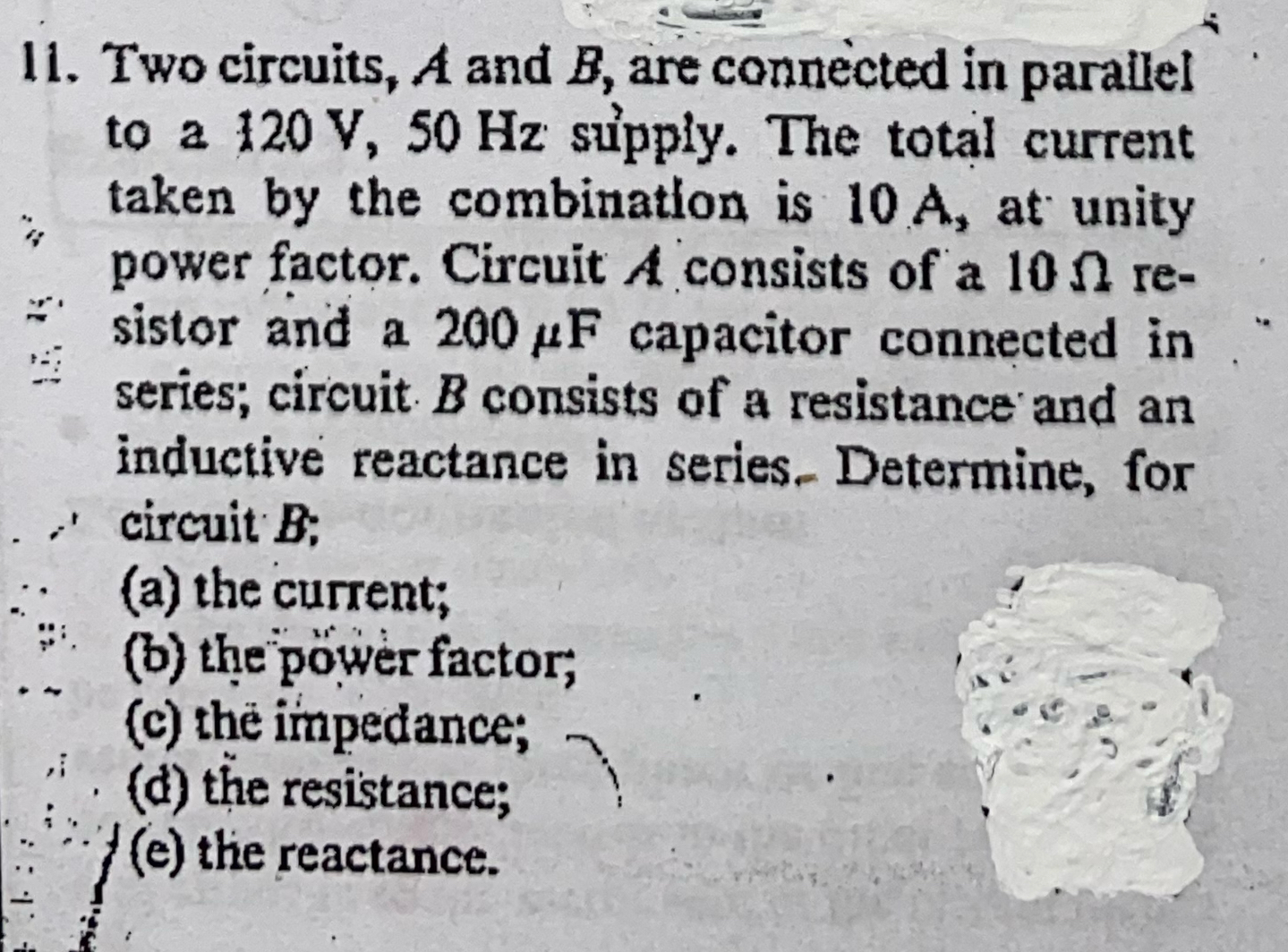 Solved Two circuits, A and B, ﻿are connected in parallel to | Chegg.com