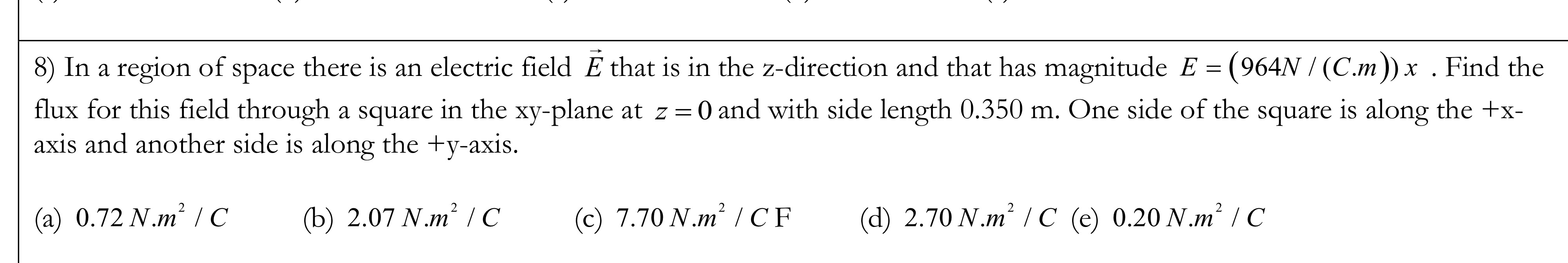 Solved In a region of space there is an electric field | Chegg.com