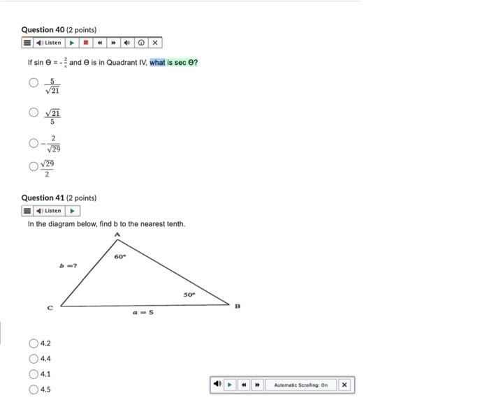 Solved If sinθ=−22 and θ is in Quadrant IV, what is secθ ? | Chegg.com