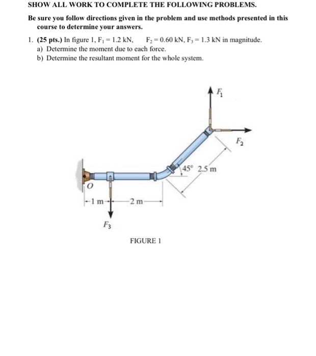 Solved SHOW ALL WORK TO COMPLETE THE FOLLOWING PROBLEMS. Be | Chegg.com