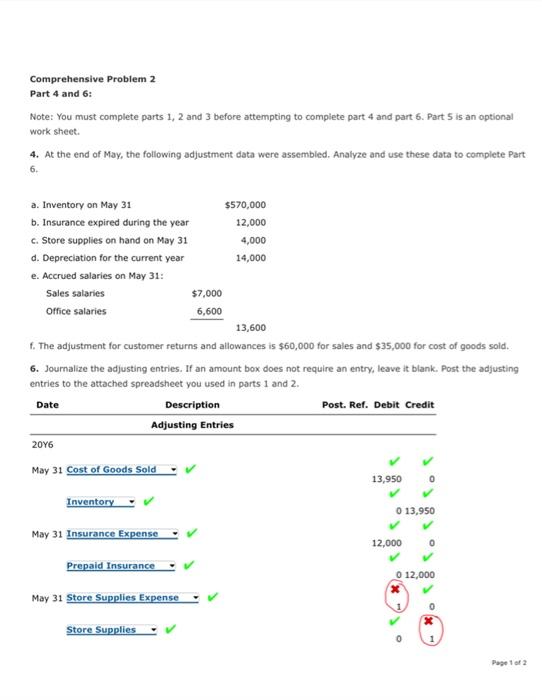 Comprehensive Problem 2 Part 1 and Part 2: Palisade | Chegg.com