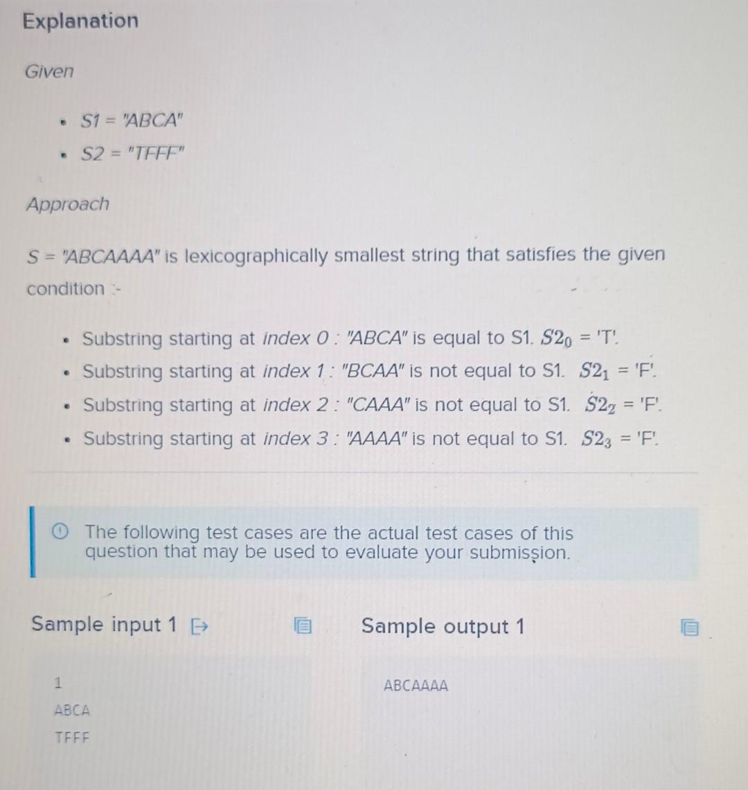 Solved String generation Given a string S1 of length L1 | Chegg.com