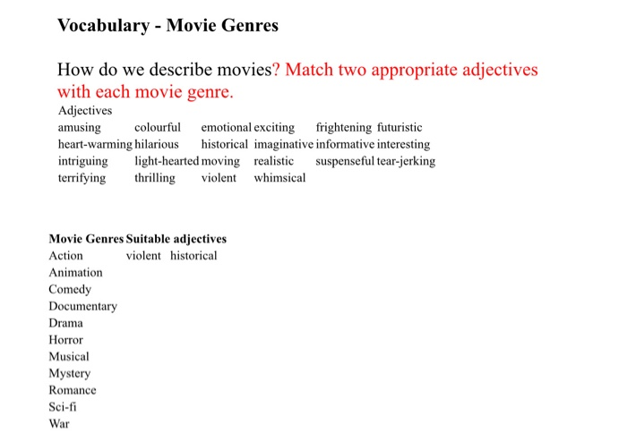 vocabulary-movie-genres-how-do-we-describe-movies-chegg