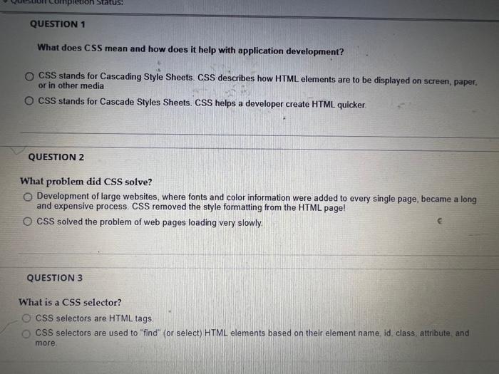 Solved What does CSS mean and how does it help with | Chegg.com