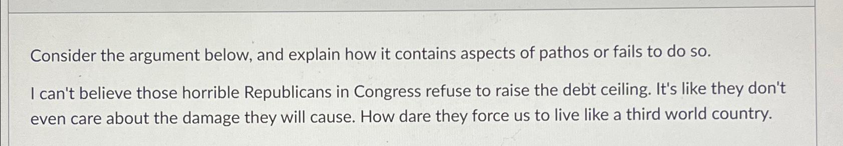 Solved Consider The Argument Below, And Explain How It | Chegg.com