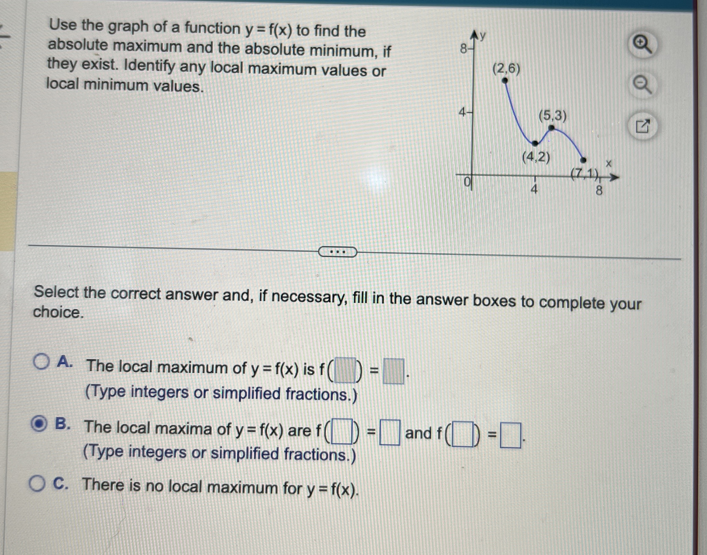 Solved Use the graph of a function y=f(x) ﻿to find the | Chegg.com