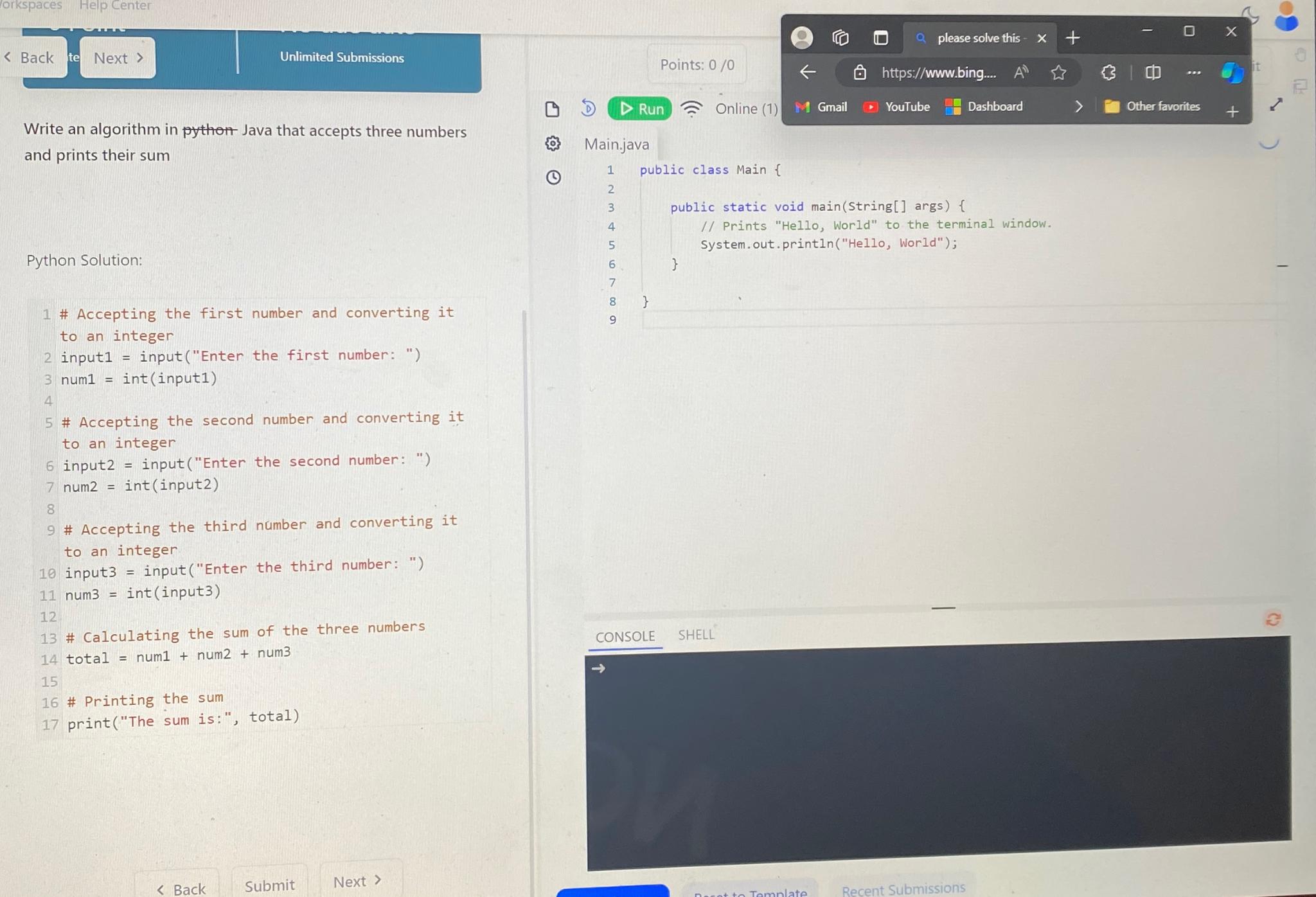 Solved Please help me write an algorithm in Java that | Chegg.com