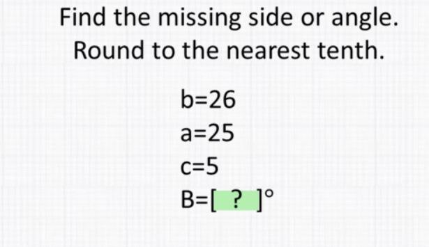 Solved Find the missing side or angle. Round to the nearest | Chegg.com
