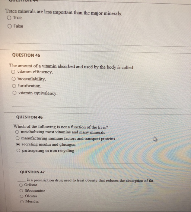 Solved Trace Minerals Are Less Important Than The Major | Chegg.com Solved Trace Minerals Are Less Important Than The Major | Chegg.com