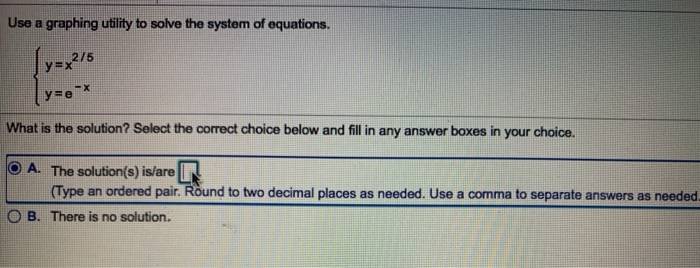 Solved Use a graphing utility to solve the system of | Chegg.com