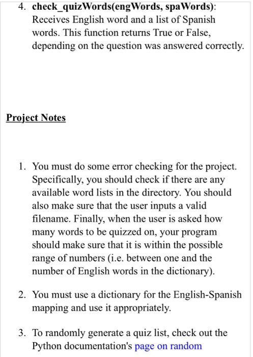 Solved Project Objectives • Use a dictionary to store data | Chegg.com