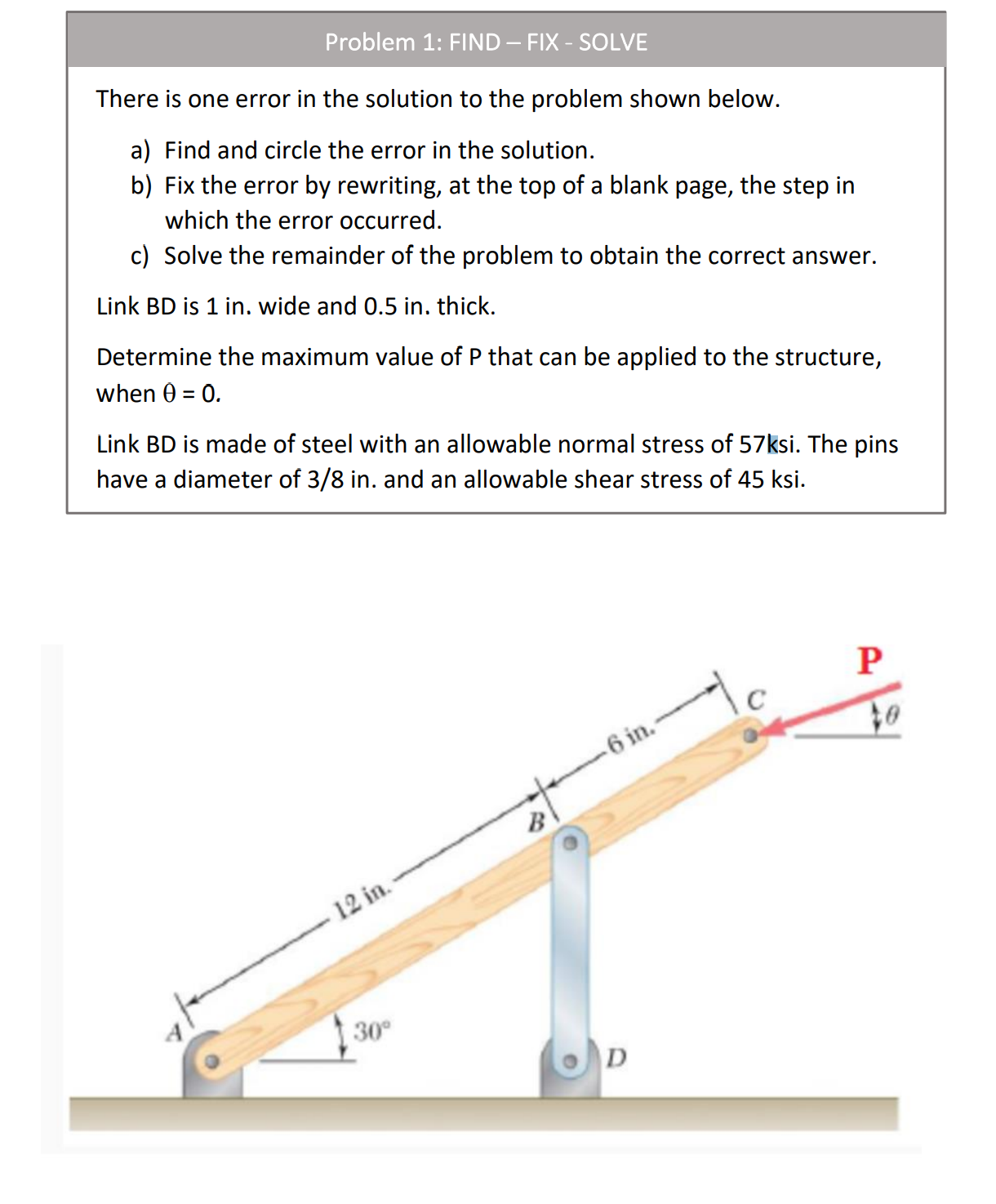Solved There is ﻿one error in ﻿the solution to ﻿the problem | Chegg.com