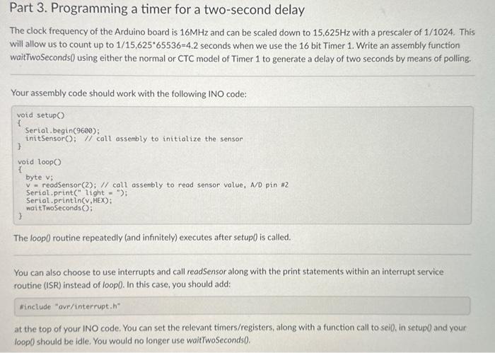 Solved need help adding delay of two seconds to this code | Chegg.com