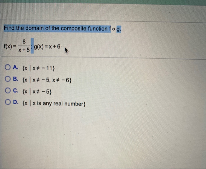 Solved Find The Domain Of The Composite Function Fcircle Chegg Com